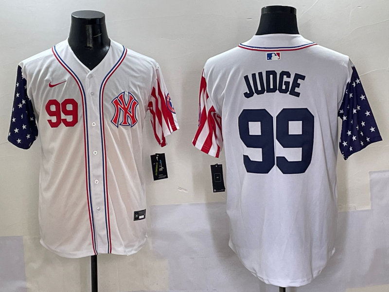 Men 2025 MLB New York Yankees 99 Judge white jersey style 12